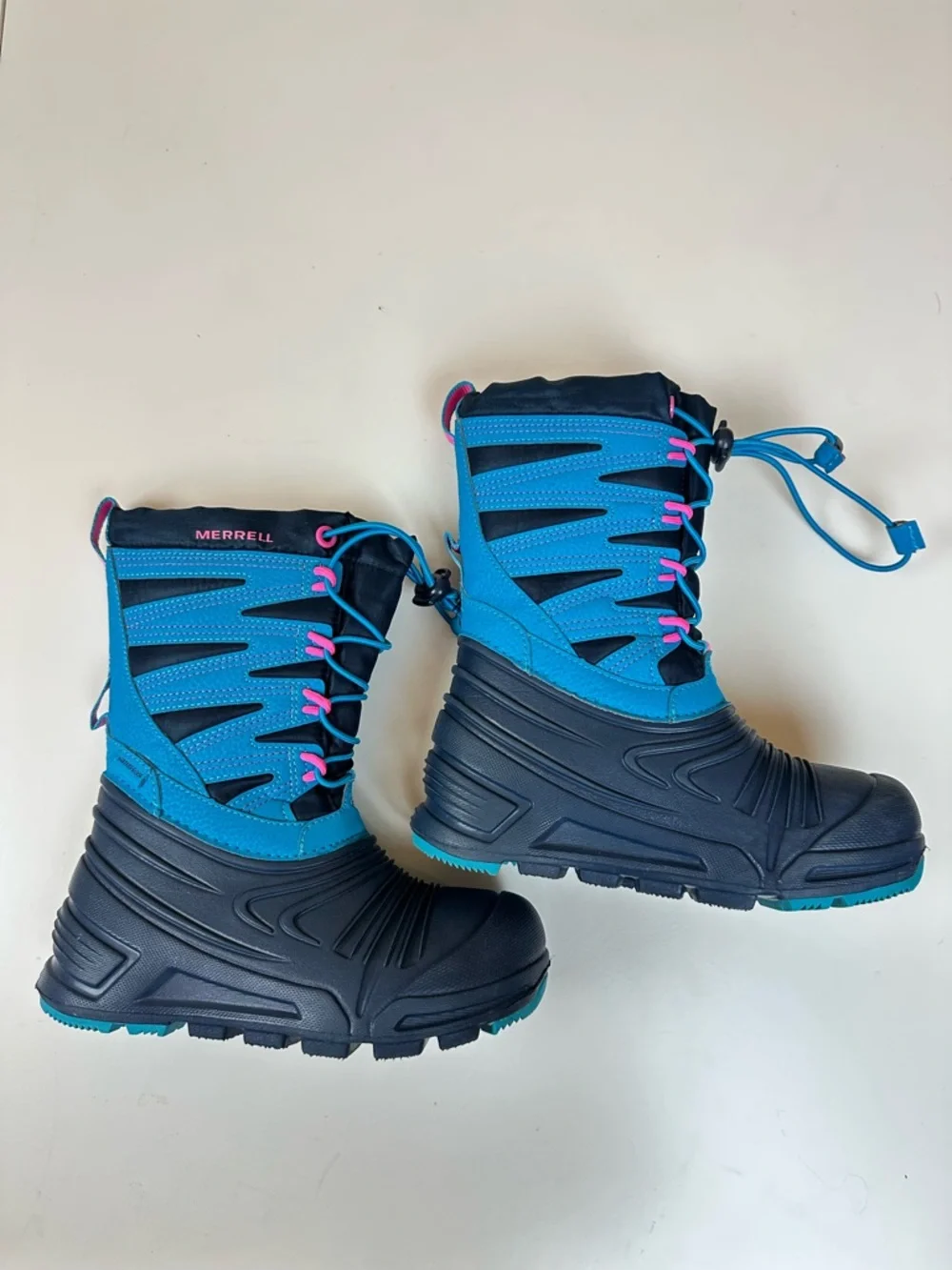 Merrell Girls Snow Boots Snow Quest Lite 3.0 Jr Waterproof Blue 12 Insulated